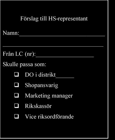 TIPSA VALBEREDNINGEN Samma upplägg som föregående verksamhetsår då kandidaterna fick möjlighet att
