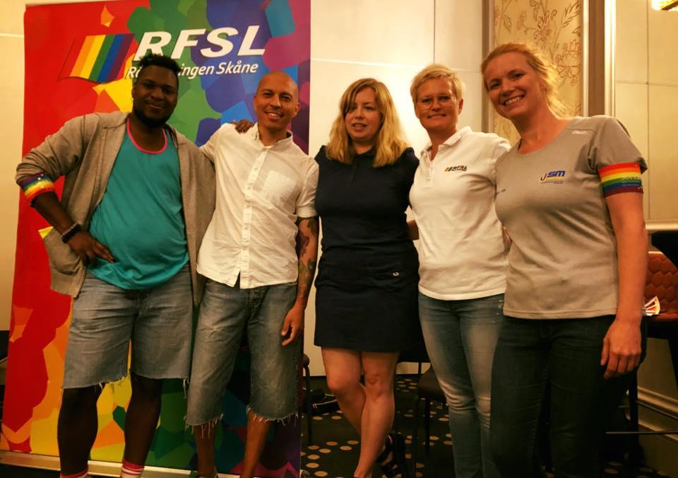 Samarbeten Under året har vi haft samverkan och kunskapsutbyte med Malmö Pride, RFSU Malmö, Transhälsan, Kriscentrum samtalsmottagningen, Pedagogisk Inspiration, Kompetenscenter sexuella tjänster och