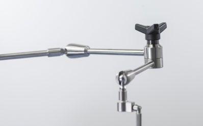 Adjust tension of the gooseneck portion by turning the hanging