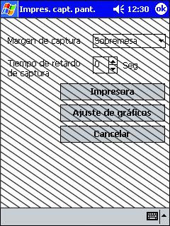 Tiempo de retardo de captura: de 0 a 10 segundos Especifica el intervalo de tiempo que transcurre hasta que la imagen se importa después de Botón Aceptar hacer clic en.