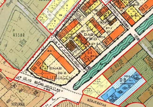TIDIGARE STÄLLNINGSTAGANDEN Översiktsplan I översiktsplanen från 2016 ligger fastigheten inom det som kallas stadsbygden, där det enligt översiktsplanen är positivt att förtäta med bostäder och