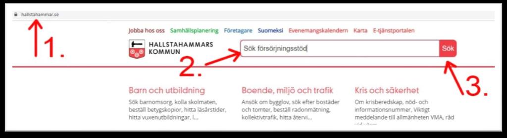 Logga in i e-tjänsten Öppna din webbläsare i datorn, mobilen eller