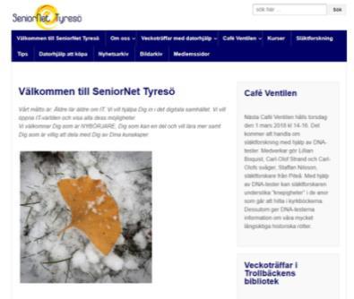 Webbsidan Vår webbsida, www.senty.se, har underhållits av Carl- Olof Strand med viss mindre hjälp från Lars-Anders Westlin och Jan-Olof Eriksson.