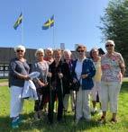 mycket välsmakande lunch på Svaneholms slott och en intressant visning av Backåkra museum till Dag Hammarskjölds minne. Det blev ett par oförglömliga dagar. Fr.v. Anne-Sofie Ågren, Anita Nordqvist, Lena Lindén, Britt Anzén, Siv Moberg, Anita Pärsson, Rut Bodén och Monika Wemrell.