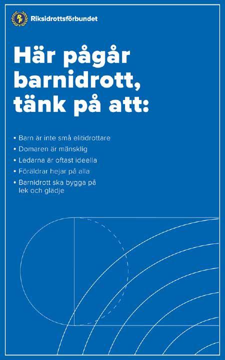 Här pågår barnidrott, tänk på