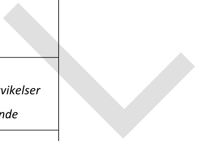 verksamheten och avvikelser som kan påverka