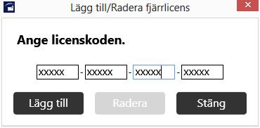 8. Ändra inställningarna på den interaktiva whiteboardtavlan Lägga till eller radera din fjärrlicens Detta avsnitt förklarar hur du aktiverar den fjärrstyrda whiteboardsessionen genom att lägga till