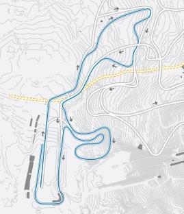Tävlingsbana söndag 18 februari Stafett 2,5 km Blue
