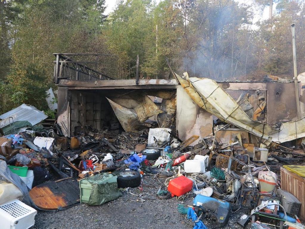 Yttre omständigheter Vid tiden för branden var det klart väder, +15 grader, 3 m/s sydvästlig vind.