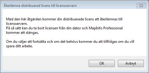 Licensiering och aktivering av MapInfo Professional 4.