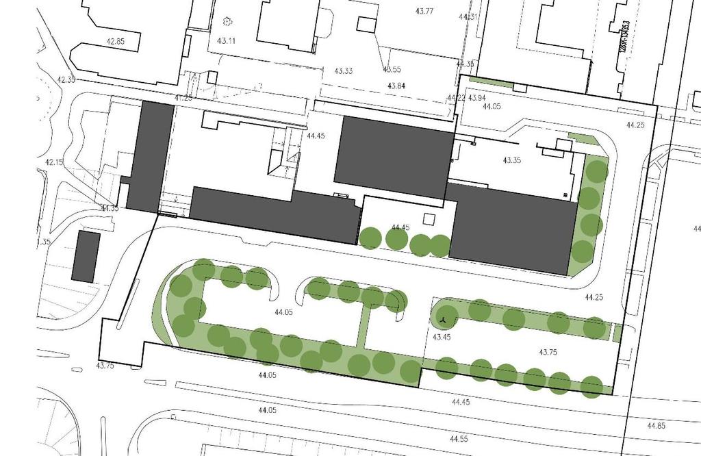 5/8 7 Beräkning behov av dagvattenmagasin 7.1 Beräkning areor Områdets area är cirka 14300 m2. En så kallad reducerad area tar hänsyn till vilka typer av ytor som planeras.