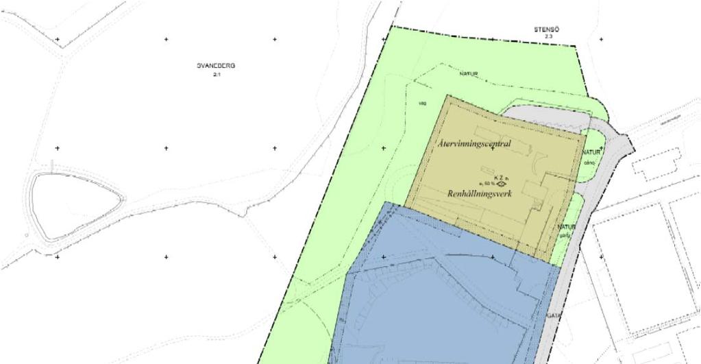 Samhällsbyggnadskontoret Tjänsteskrivelse 4(10) Nya reningsdelar ska byggas mellan dagens reningsverk och återvinningscentralen.