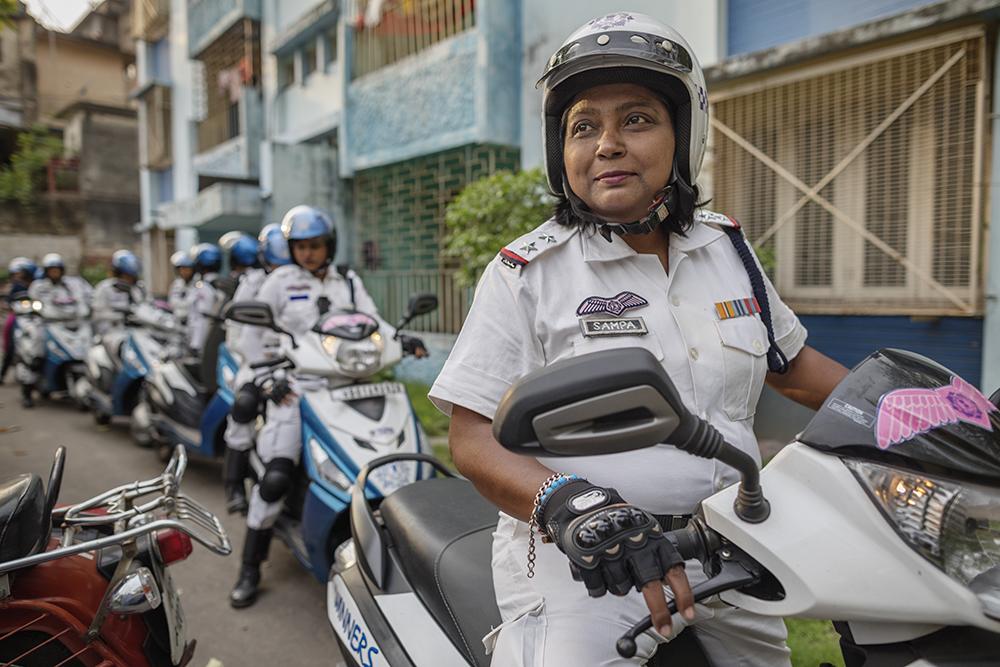 Sampa Guha är gruppledare för det kvinnliga polisteamet.