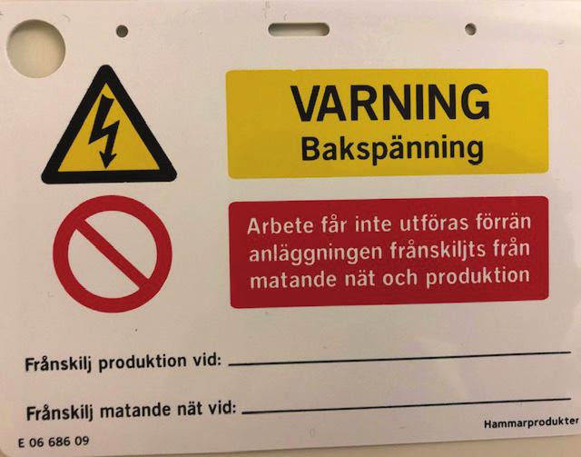 via brytare i mätarskåpet.