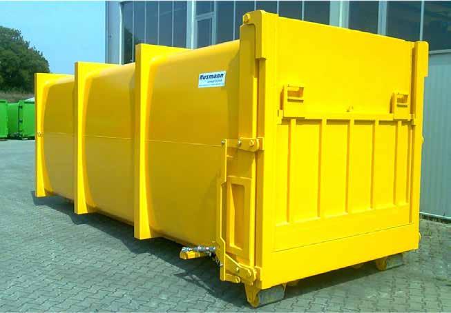 PM Container Container med giljotinstängning. Container för användning på stationär anläggning - både MP-anläggning och ST-anläggning.