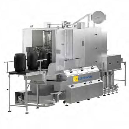 DWA 500 Helautomatisk tvättcykel- eller genomflödesanläggning för rengöring av enskilda behållare eller standardbehållare upp till 240 l Pumpsystem i