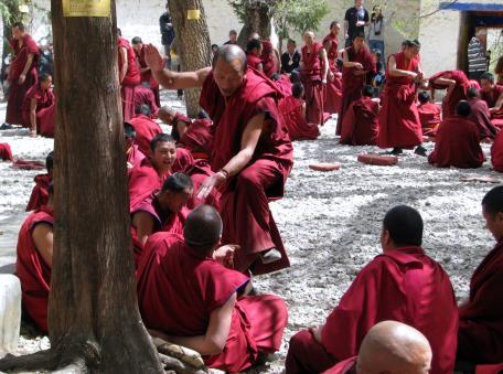 delen av byggnaden var Dalai Lamas residens och regeringens kansli, och den röda delen