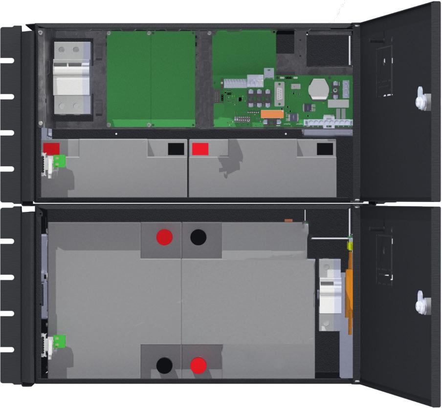 Placering av batterier 12 V OBS! Batterier måste vara nya vid installation och batteribyte för att certifierade normer skall upprätthållas. Sätt i batteri närmast dörren först.