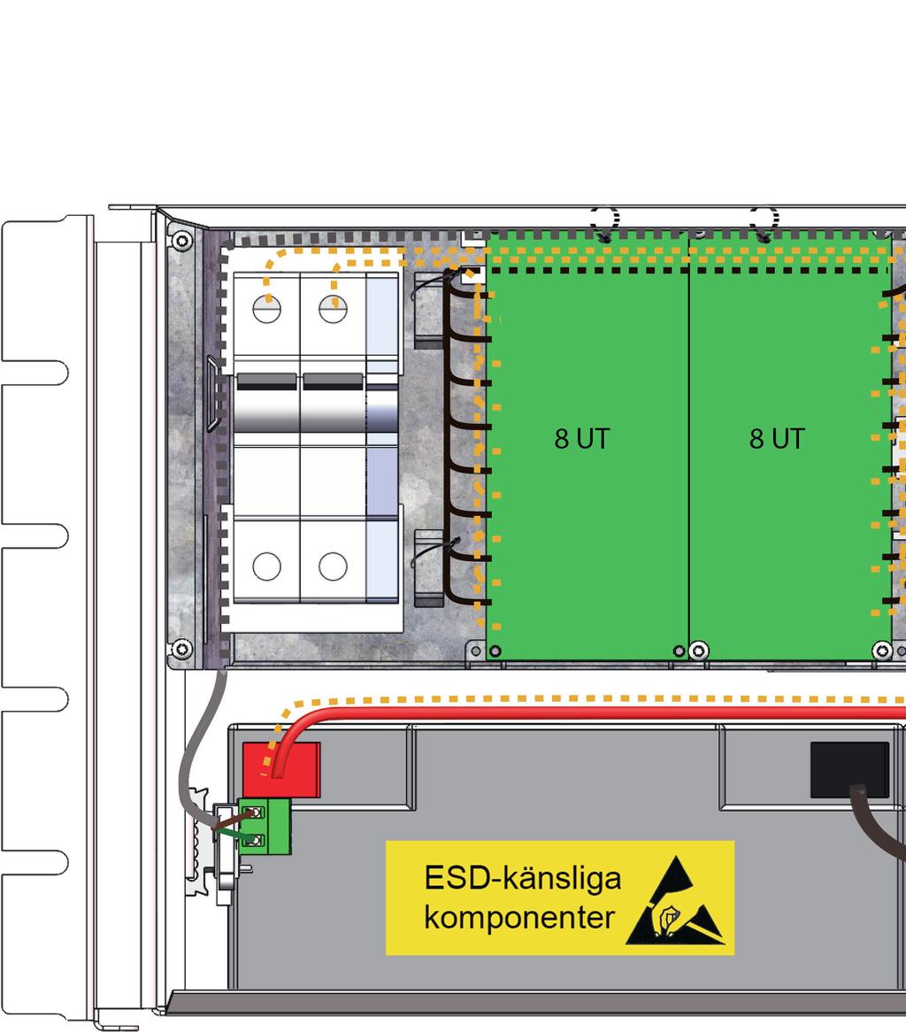 Ansl Komponentöversikt Automatsäkringar, anslut last för: 27 100-FLX 27 150-FLX 27 300-FLX Tillvalskort,