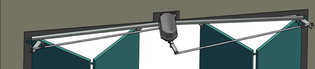 Portfäste och länkarm 3 Skruva ihop länkarm med portfäste och motorarm.