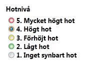 Figur 3: Val av hotnivå i Sublime, med nivå 4 vald. 2.3 Steg 3 Identifiera skydd och bedöm sårbarheter I detta steg specificeras det skydd som finns mot de hot som identifierats i steg 2.