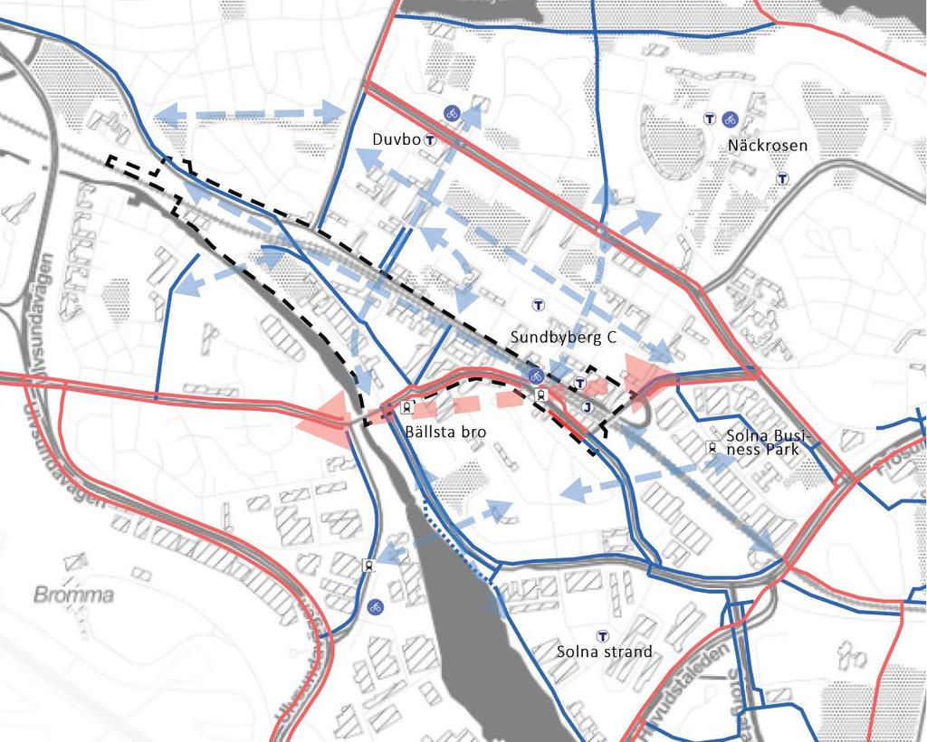2.3 Cykeltrafik och parkering för cykel Cykeltrafiken i och genom Sundbyberg ökar och enligt stadens styrande dokument ska stadens arbete möjliggöra en fortsatt ökning.