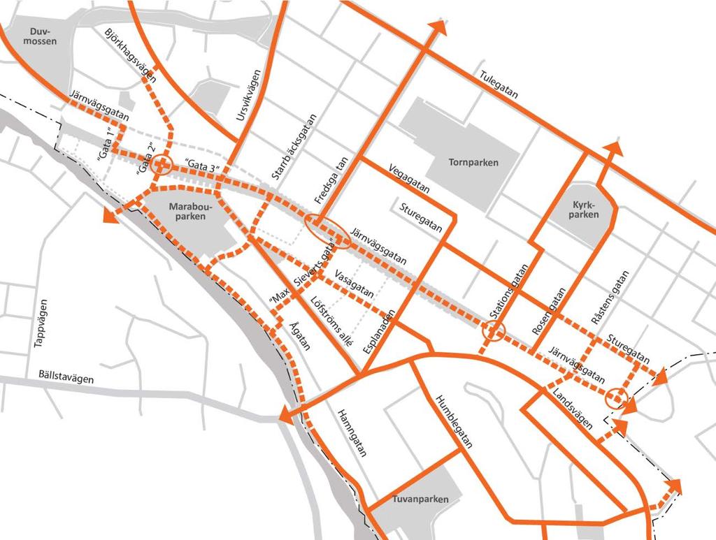 5.2 Gångtrafik För att skapa en attraktiv stad för alla där det är enkelt, tryggt och säkert att ta sig fram till fots och utifrån olika typer av funktionsnedsättningar bör följande
