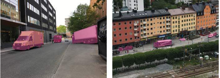 Gods- and leveransfordon Centrala Sundbyberg är ett stort handelsområde med många butiker, affärer och restauranger som har behov att ta emot och leverera gods.