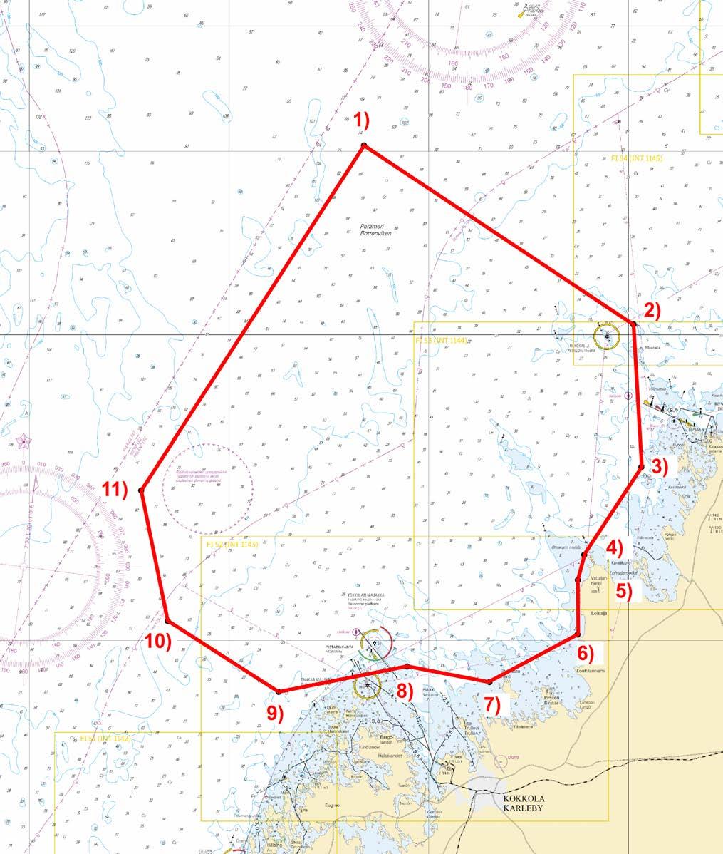 Kuva viitteeksi, karttaotteet ei merikartan mittakaavassa / Bild för referens, kortutdrag inte i sjökortets skala / Image for reference, chart extracts not to scale of chart (