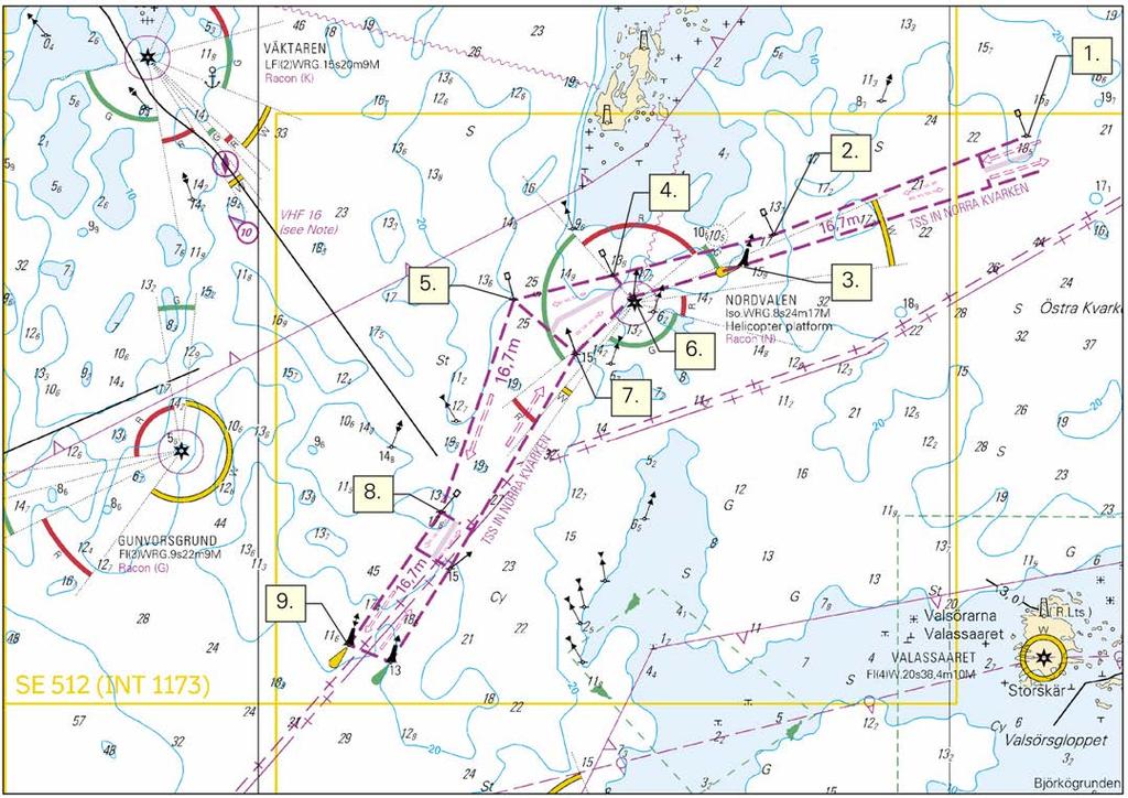 Kuva viitteeksi, karttaotteet ei merikartan mittakaavassa / Bild för referens, kortutdrag inte i sjökortets skala / Image for reference, chart extracts not to scale of chart ( Ufs 681/12730,