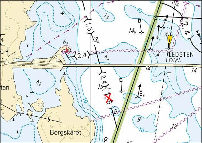 2. Väylän keskilinja Farledens mittlinje Fairway centre line WGS 84 2.4 m Kartat-Korten-Charts 1) 63 12.448 N 21 28.051 E 48, 49, 115.D, 956, 957, F/819/819.3/825, F/Vasa-Umeå, F/Index 2) 63 12.