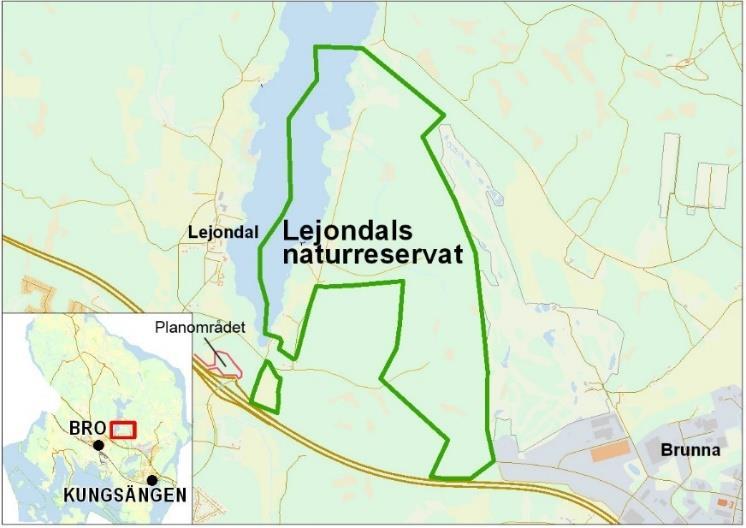 Sida 12 av 26 Landskaps- och stadsbild Nuläge Området kring Lejondalssjön är utpekat som område för regionalt intresse enligt kommunens Grönplan (2008).