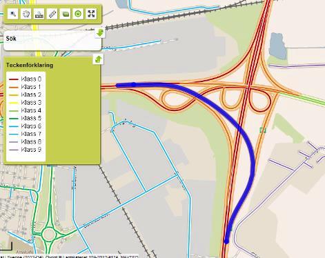 KRAV 59 (135) Exempel på felaktig funktionell vägklassning Funktionell vägklass på nya vägar Om man inte säkert vet vilken funktionell vägklass som ska tillämpas på nya vägar som har skapat ett glapp