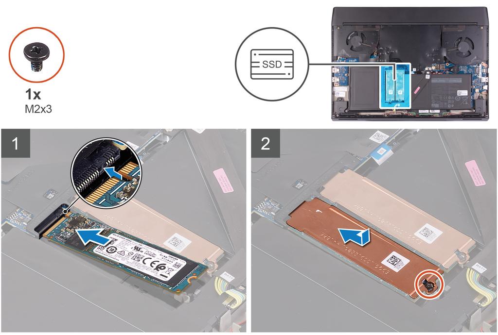 OBS För PCIe- och NVMe-halvledarenheter behövs ett termiskt skydd för optimal värmeavledning och det finns installerat i datorn när dessa konfigurationer beställs.