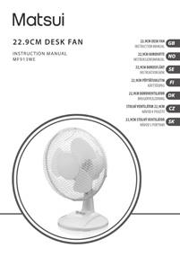 Ďakujeme vám, že ste si zakúpili nový ventilátor Matsui.
