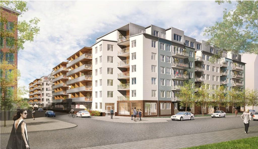 Bebyggelse och gestaltning Förutsättningar Inom planområdet finns två kontorsbyggnader i två våningar. De är placerade mellan cirka 30 och 40 meter från Vattholmavägen.