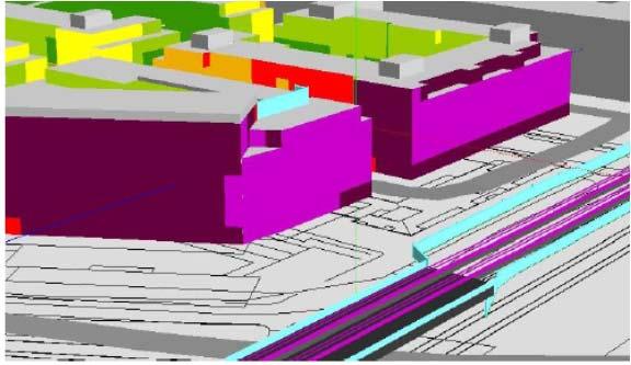 Bebyggelsen ordnas även som kringbyggda kvarter så att en ljuddämpad sida bildas mot gården. Nära anslutning till kollektivtrafik är en ytterligare motivering till bostäder i detta läge.