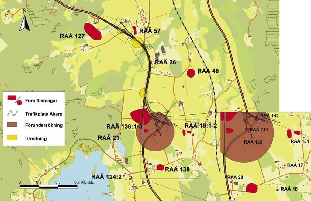 8 ARKEOLOGISK RAPPORT 2006:74 Metod Utredningen genomfördes genom att sökschakt grävdes i vägens längdriktning inom de specificerade ytorna.