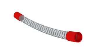 END CAP RED 25MM ABS007