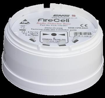 Trådlösa system 5101416-00A WIRELESS DETECTOR BASE FCX-170-001 TILL RD & VD EN54-25 intygad trådlös radiosockel.