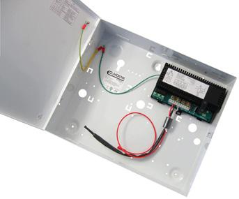 Indikeringslampor för 230VAC fel, 24VDC fel, batterifel samt laddningsfel.