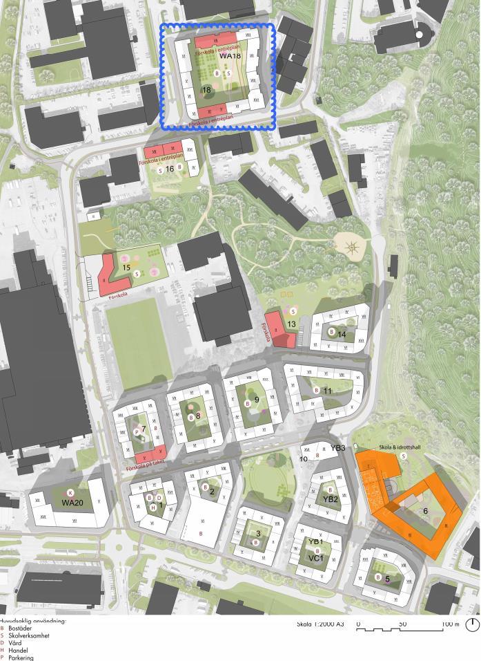 Sida: 3 (8) Uppdragsnr: 60207526 Kompletterande riskbedömning - Del av "Detaljplan vid Olof Asklunds Gata" Wallenstam AB Högsbo 34:12-13, 34:21, Göteborg Revidering A Figur 1: Utformning av