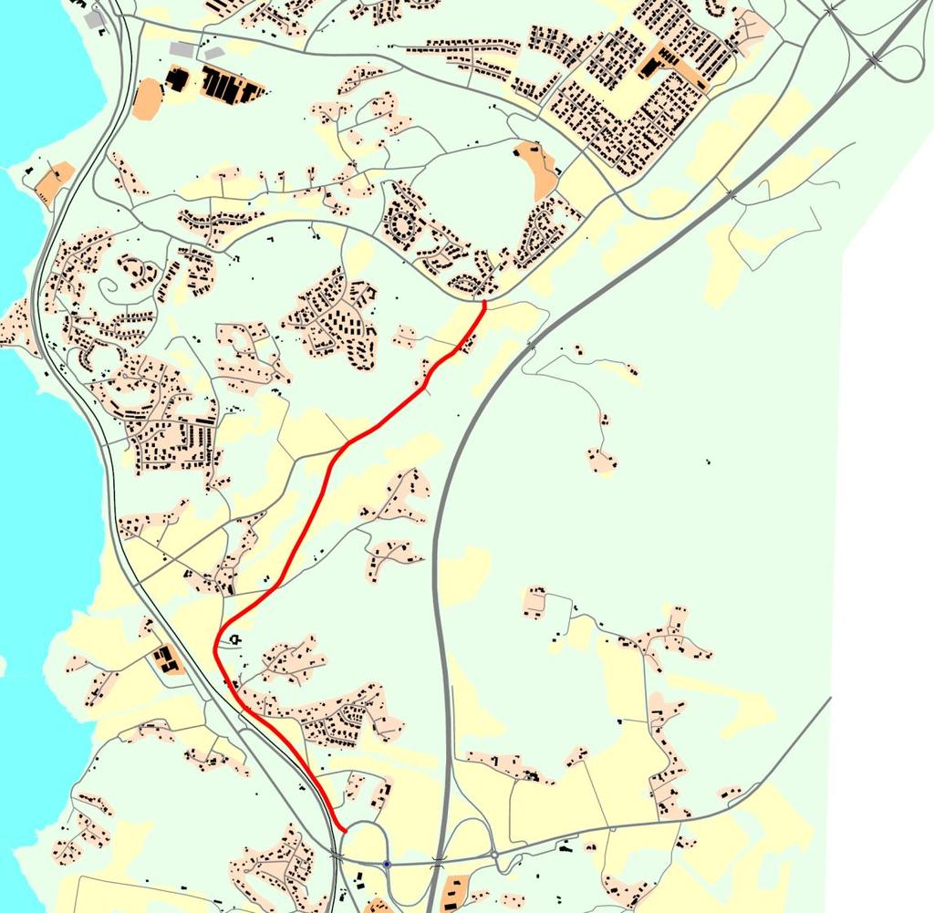 11 (28) Ett annat alternativt sätt att skapa ett huvudvägnät genom Hallernaområdet kan vara att använda befintlig väg 647.