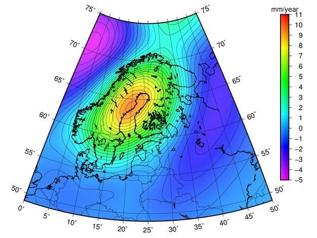 2 Landhöjning I Sverige pågår en landhöjning, vilket motverkar effekterna av stigande globala havsnivåer.