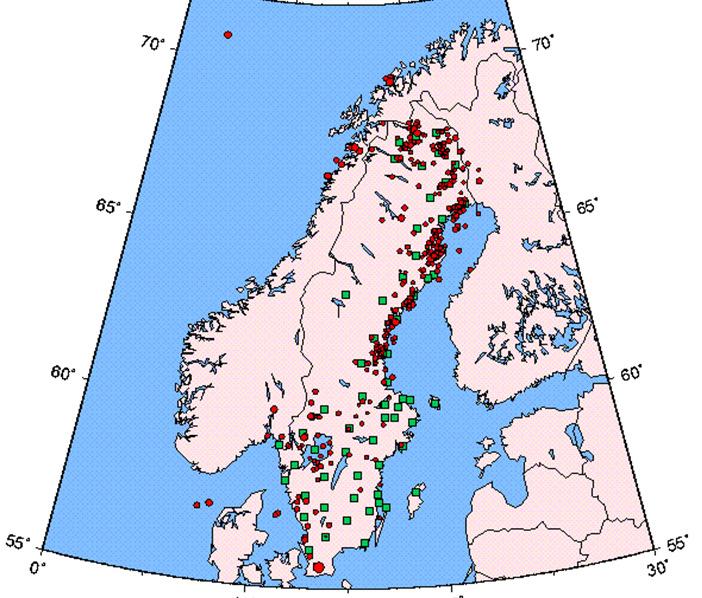 2019-10-01 10/1/2019 9 Förekomst jordskalv 1(3) De förekommer med olika frekvens i olika geologiska situationer H.