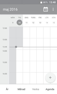 Markera/avmarkera kryssrutan för att aktivera/ inaktivera kvitto på aviseringar från nätverket. 5 Kalender & Alarm & Miniräknare... 5.1 Kalender.