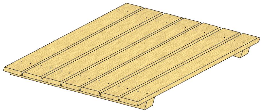 Ett bra mått på trallrutorna är 80x80 cm, då är det lämpligt att välja dimension 22x95 mm på trallvirket. De flesta regelverk i den dimensionen har också ett ett rekommenderat cc-mått på 40 cm.