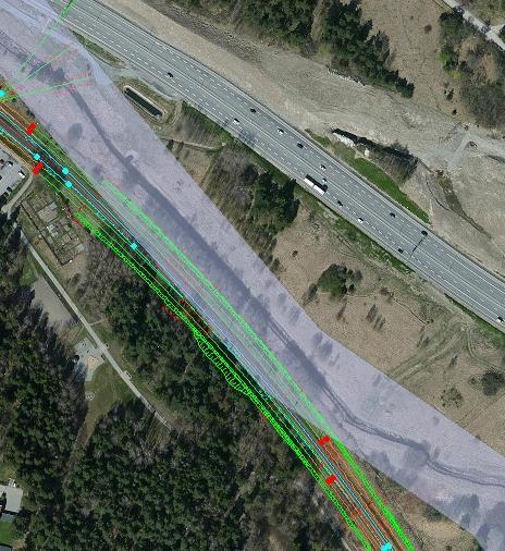 Sida 13 (18) närområde förändras till anlagda ytor (t.ex. banvall, slänter). Det är framförallt vid längdmätning km 13+900 13+625 som en negativ påverkan bedöms ske.