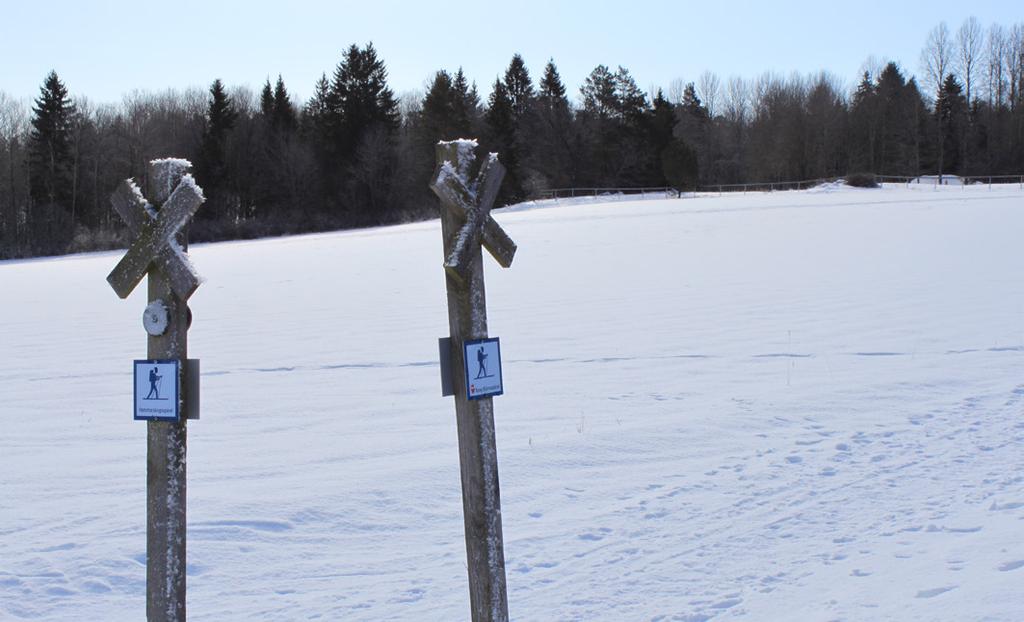 Vinter i Hågadalen-Nåsten Om vintern plogas det två skidspår i området: Hammarskogs- och Kung björnspåret. De markeras med skidstolpar, stolpar med kryss högst upp.