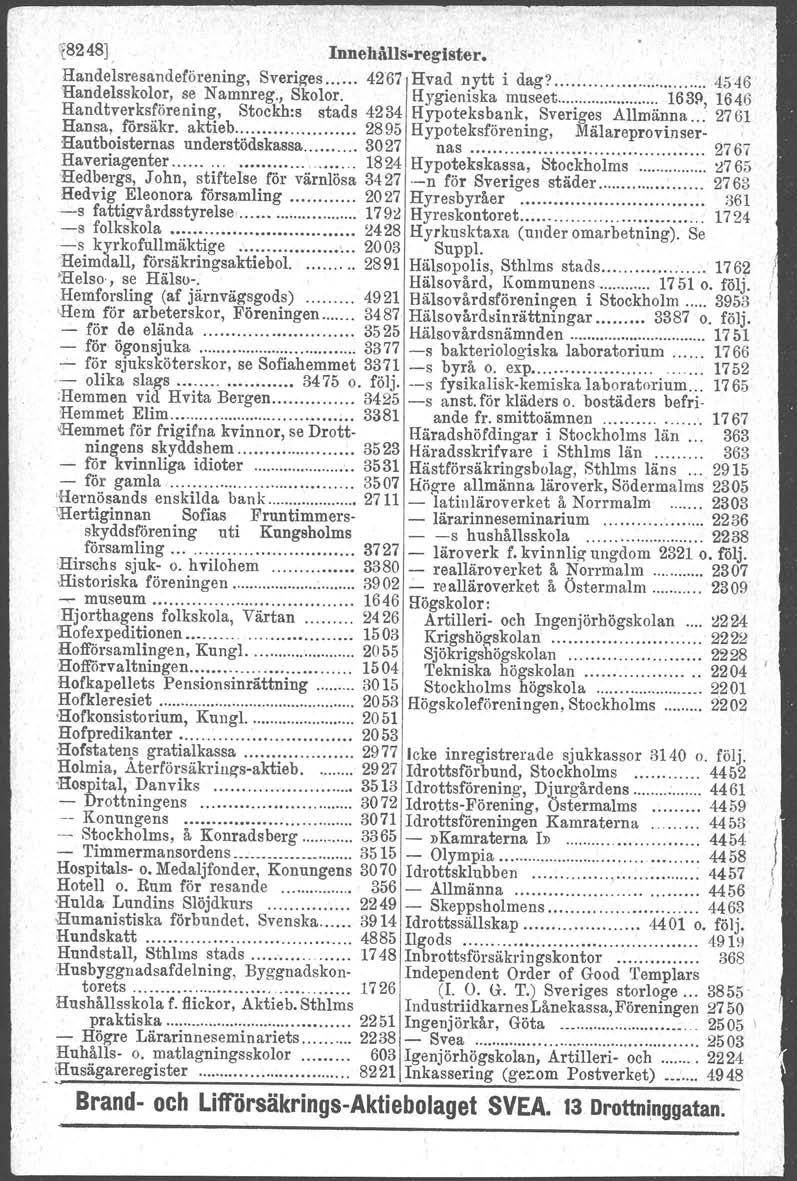 ---------.-.-~-'""!"----~,..~-~.'I",,'""!"--,'l"!"':.- --~---~-- S '(8248] Innehålls~register. Handelsresandeförening, Sverig-es 4267 Hvad nytt i dag?. 45,46 Handelsskolor, se Namnteg. Skolor.